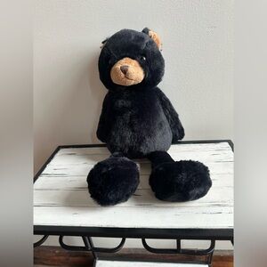 Unipak Bear Plush Black Tan 13" Teddy Stuffed Animal Plushie Fuzzy